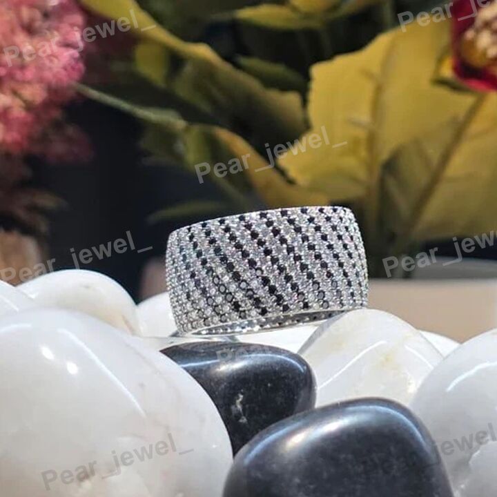 VVS Moissanite Diamond Engagement Band In 925 Silver For Men