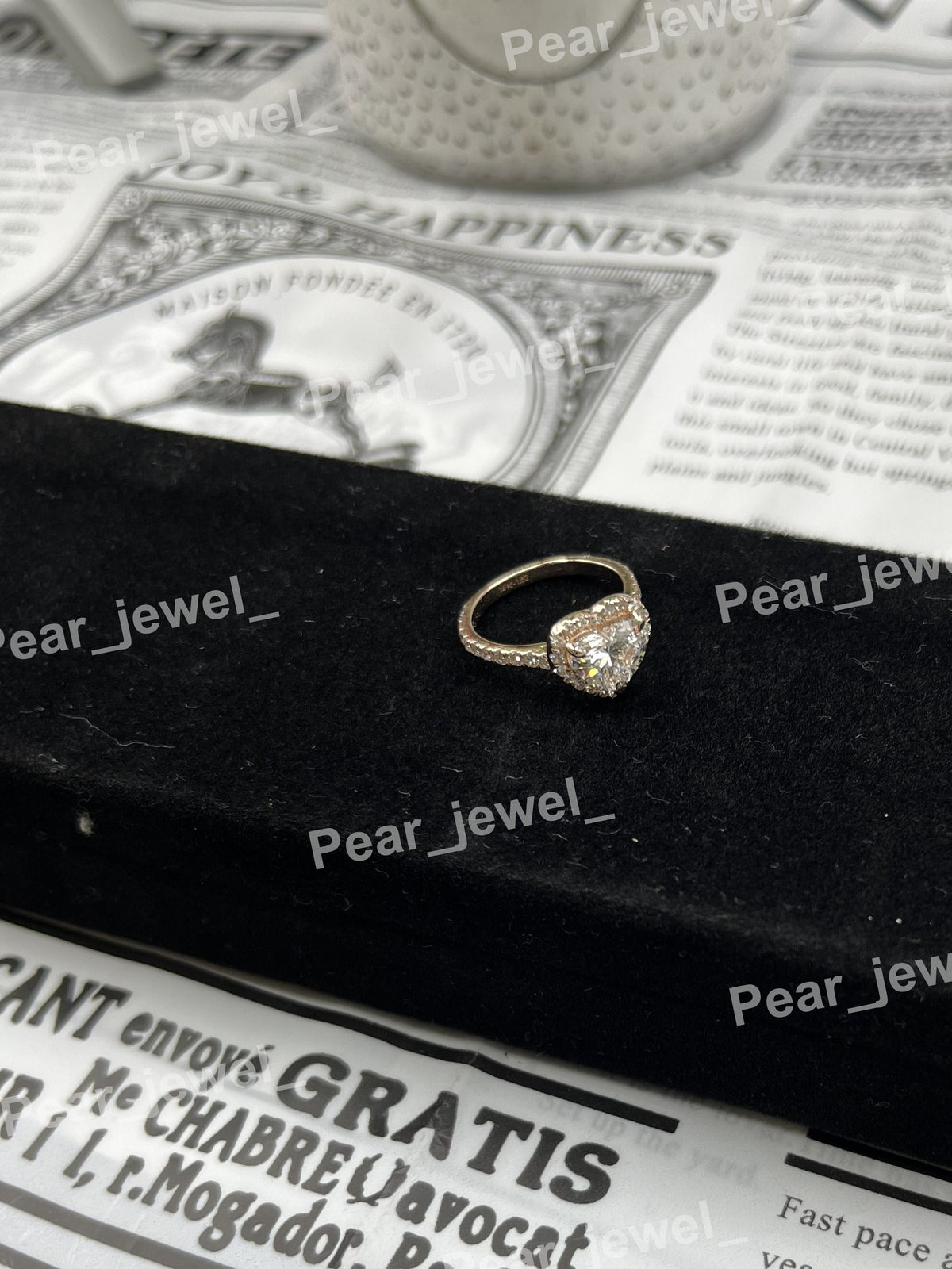 Iced Out 925 Sterling Silver With Moissanite Diamond luxury Engagemnet Ring
