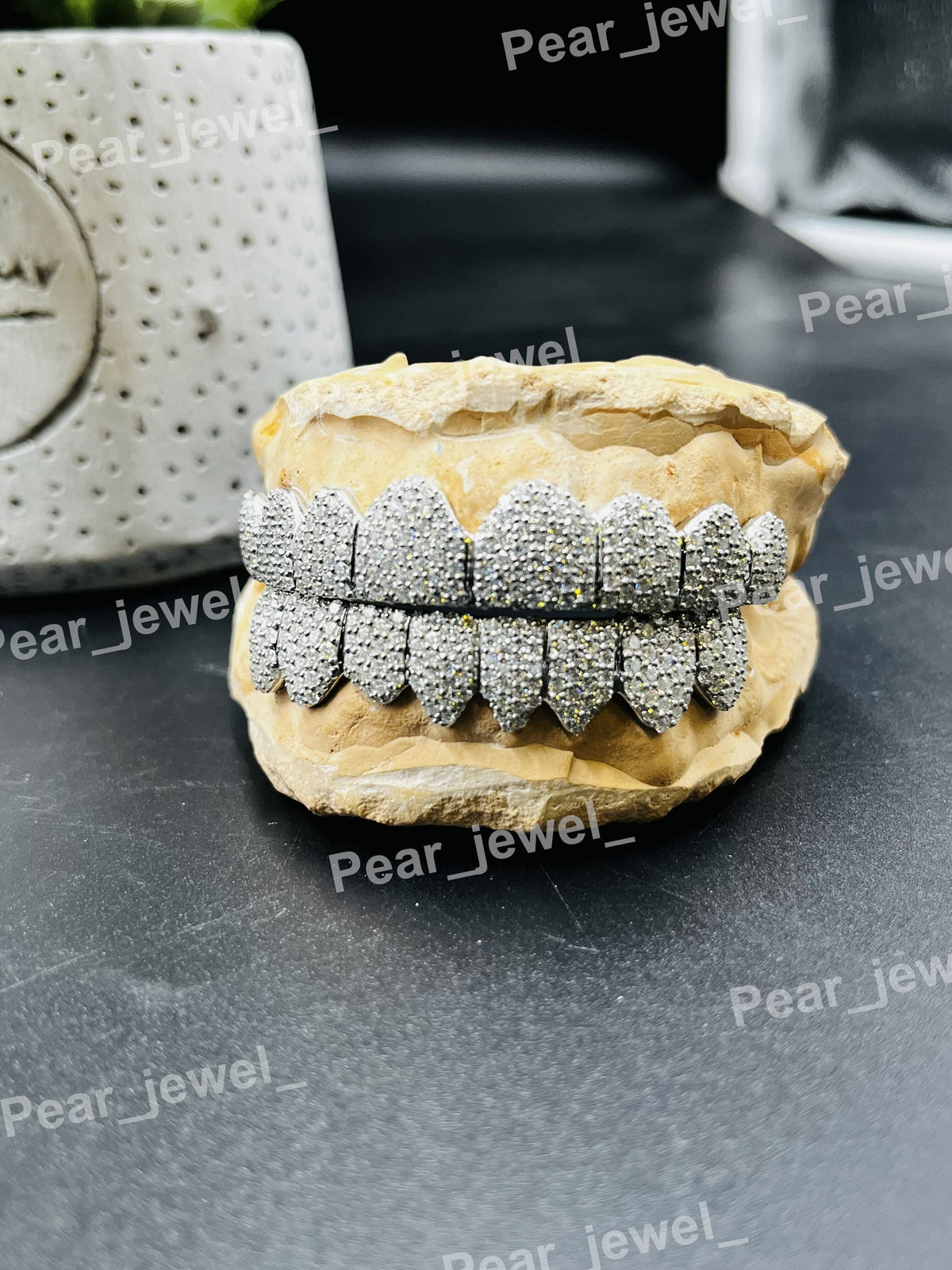 925 Sterling Silver Iced Out VVS Moissanite Diamond Teeth Grillz