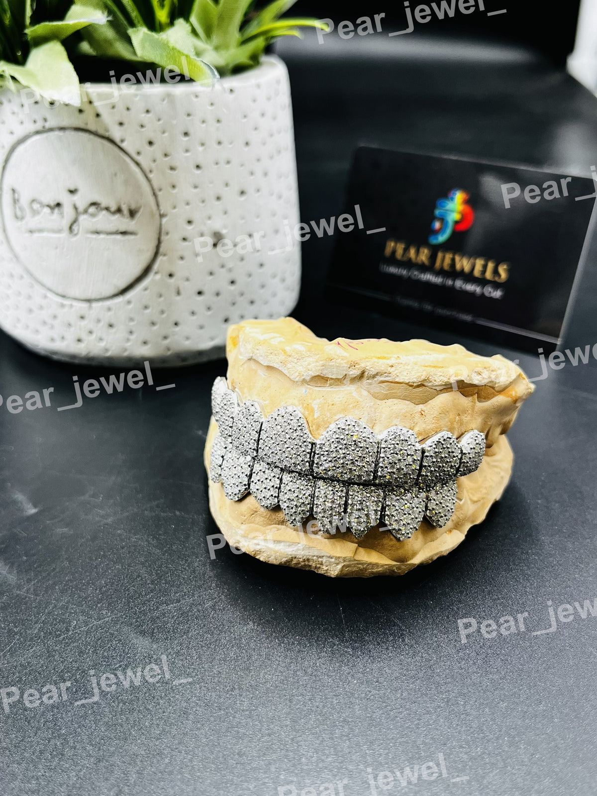 925 Sterling Silver Iced Out VVS Moissanite Diamond Teeth Grillz