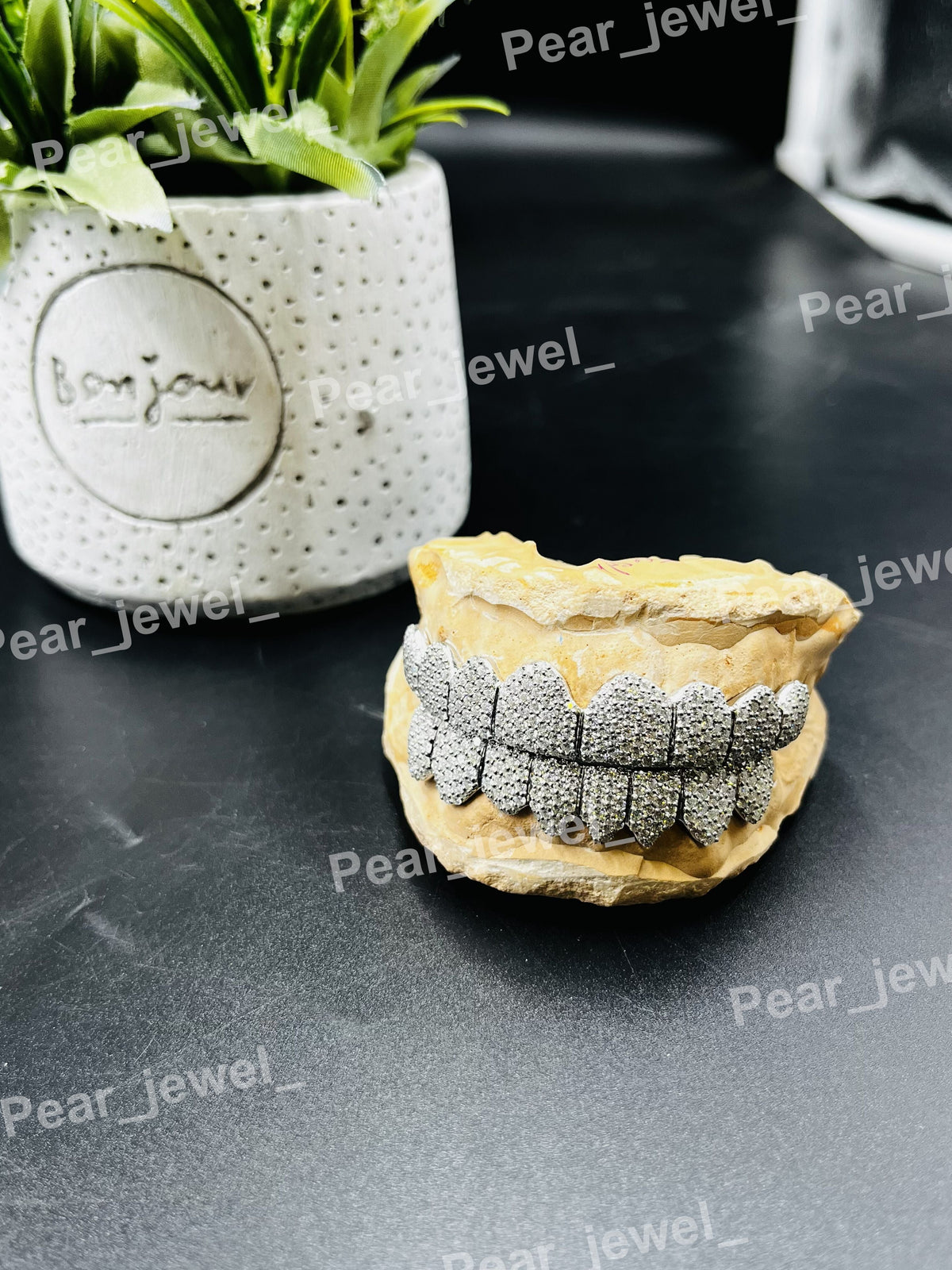 925 Sterling Silver Iced Out VVS Moissanite Diamond Teeth Grillz