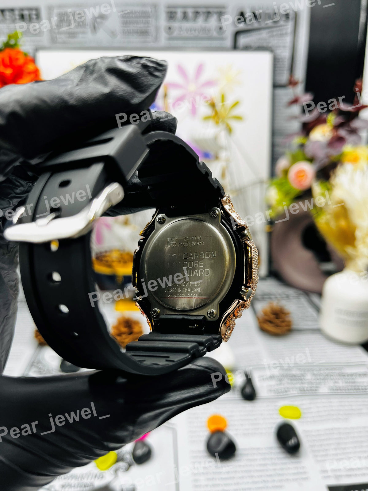 Iced Out Moissanite Diamond Dial Hip Hop Watch For Men Women Party Wear