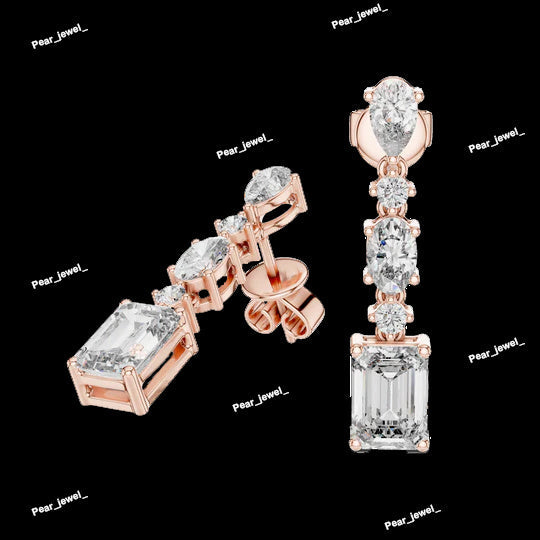 Stuning Emerald Diamond  Earring