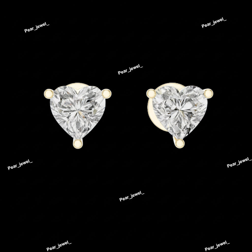 Full Heart Diamond Earring