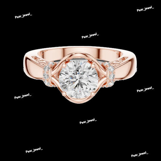 Uniqly Crafted Round Cut Vvs Diamond Ring