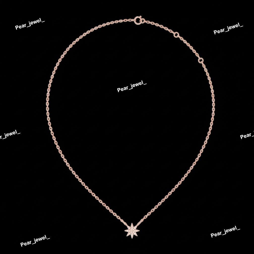 Star Round Diamond Pendant