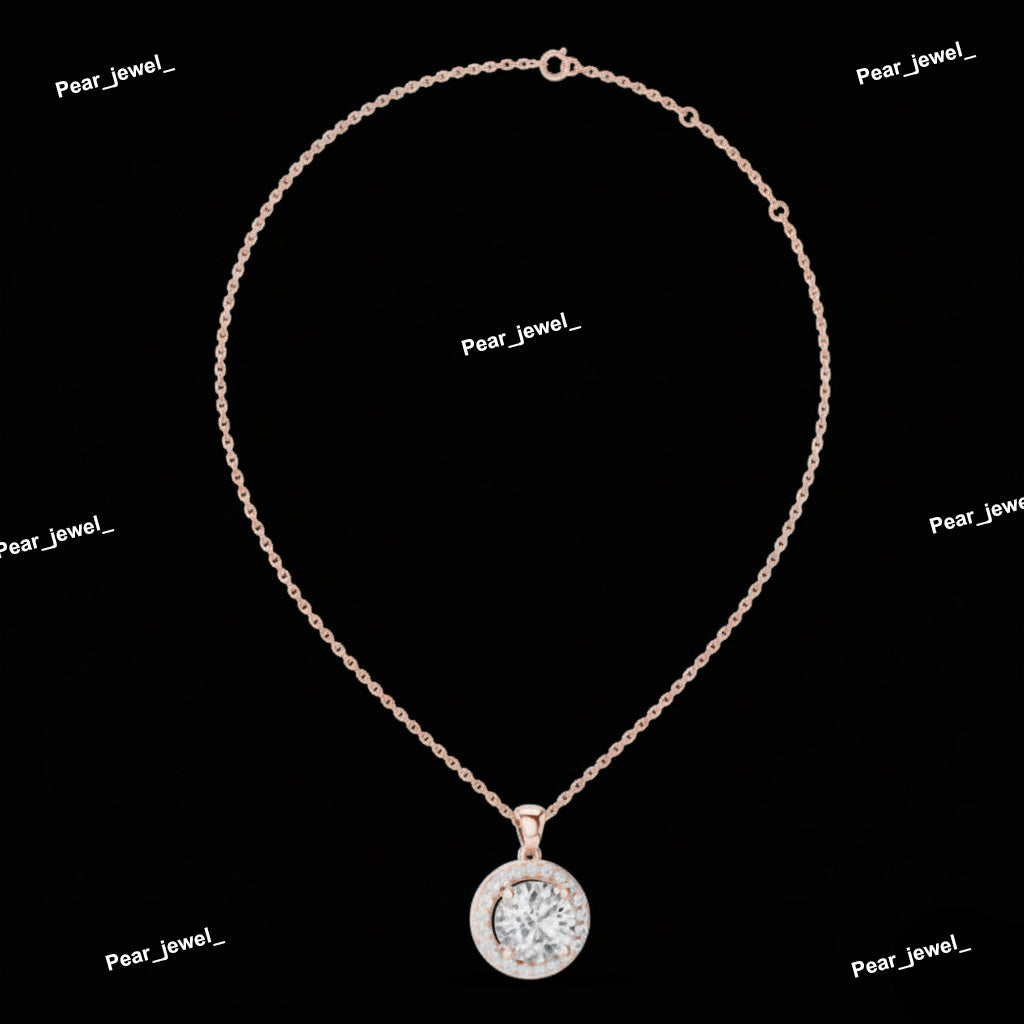 Floral Round Diamond Pendant