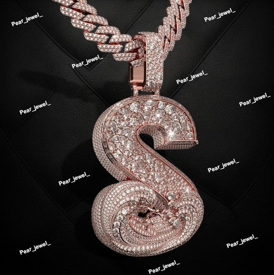 Custome 925 Silver VVS Moissanite Diamond Pendant For Unisex