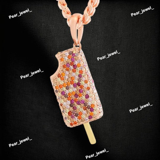 925 Silver VVS Moissanite Diamond Candy Design Pendant