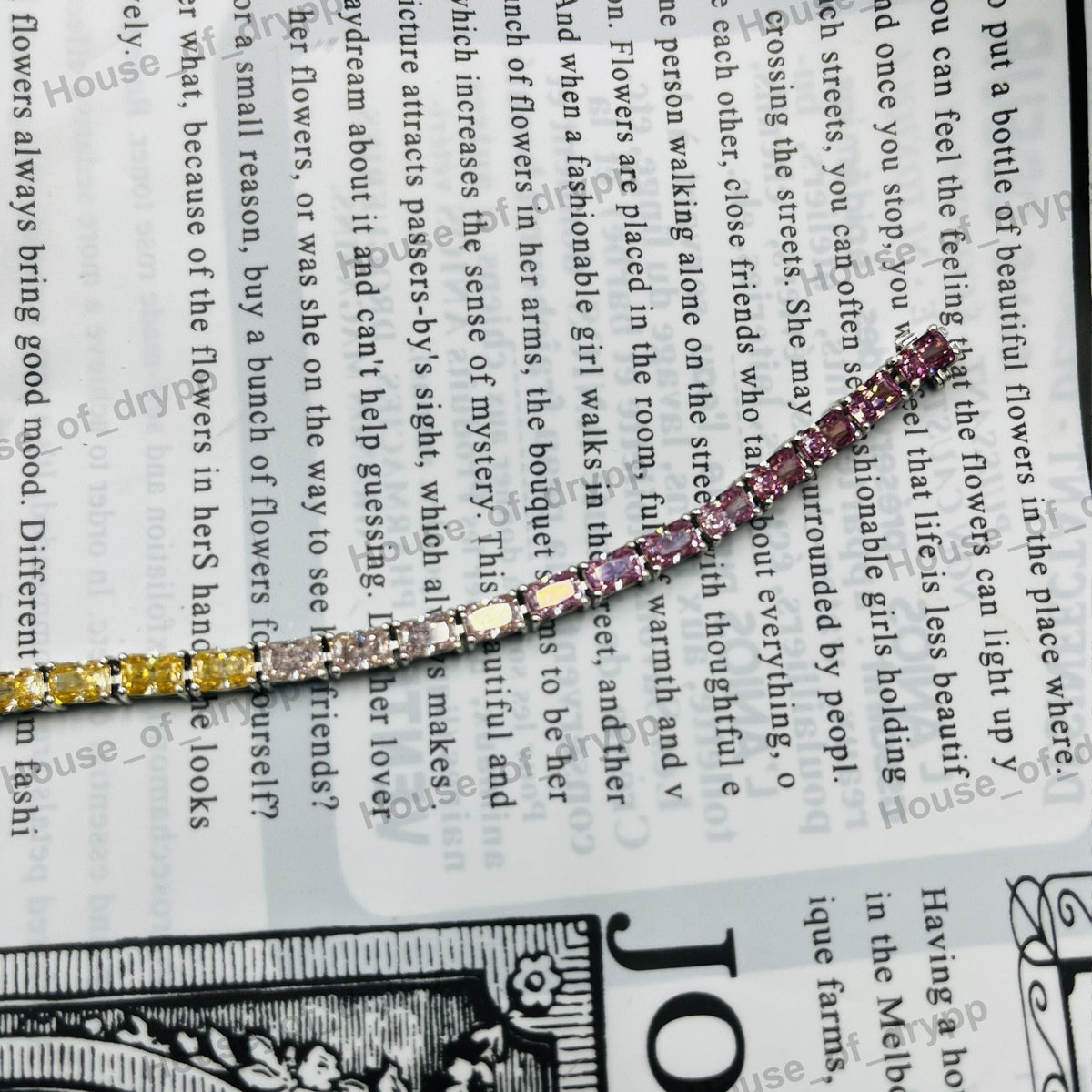 Multicolour Moissanite Diamond Tennis Bracelet In 925 Silver