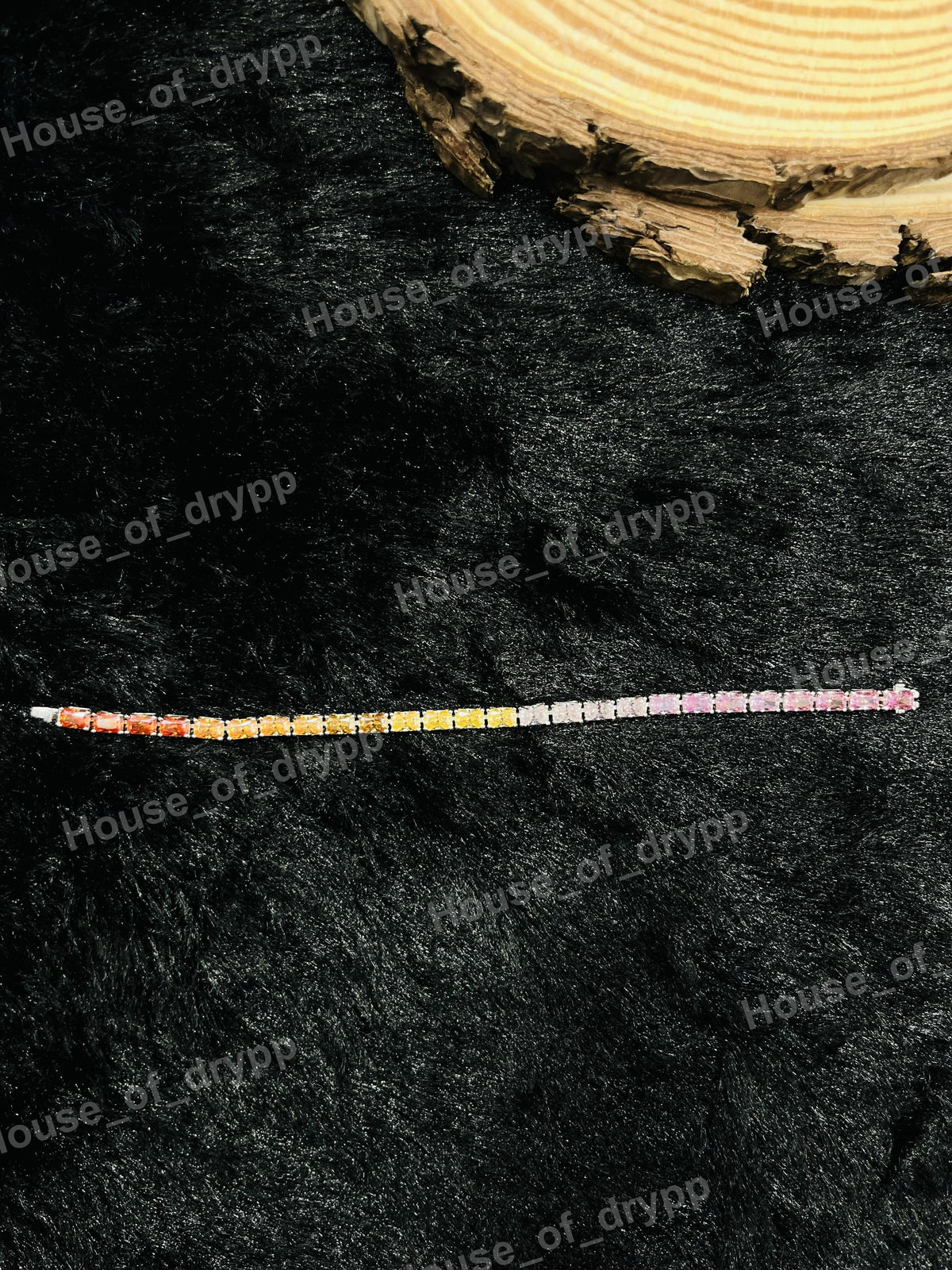 Multicolour Moissanite Diamond Tennis Bracelet In 925 Silver