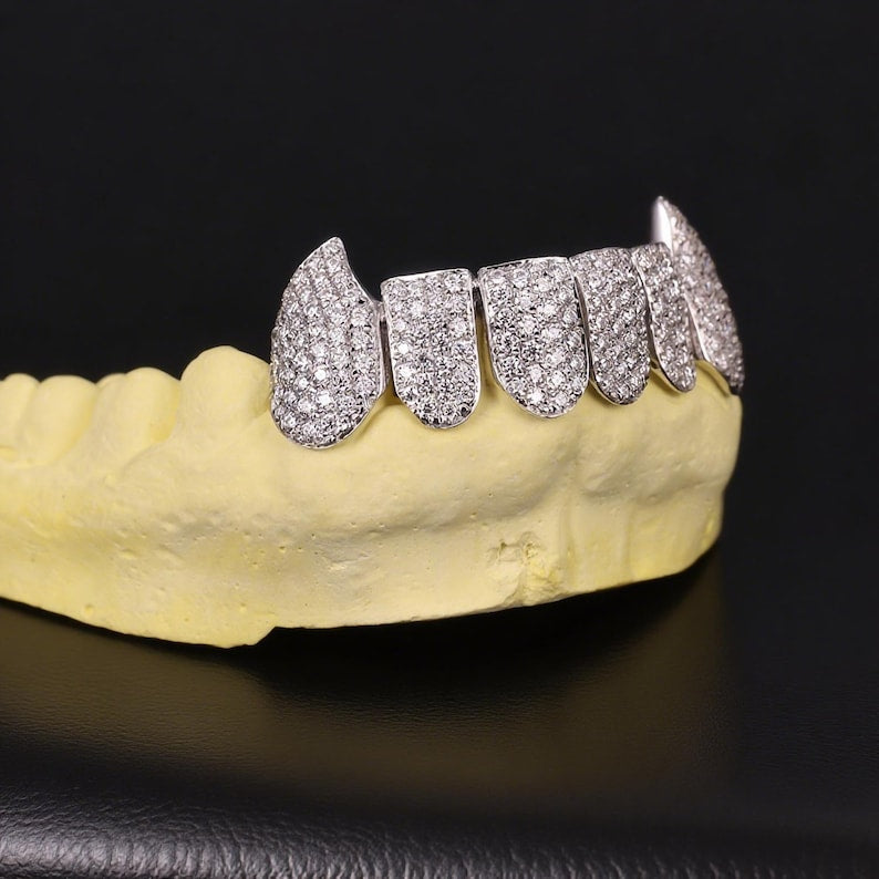 VVS Moissanite Diamond 925 Silver Iced Out Custom Hip Hop Grillz