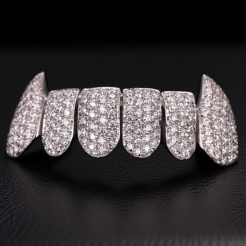 VVS Moissanite Diamond 925 Silver Iced Out Custom Hip Hop Grillz