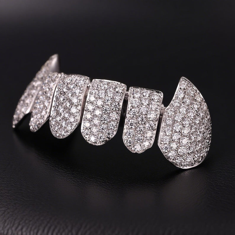 VVS Moissanite Diamond 925 Silver Iced Out Custom Hip Hop Grillz
