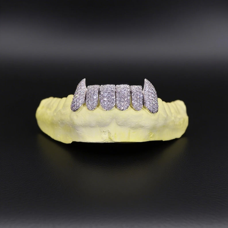 VVS Moissanite Diamond 925 Silver Iced Out Custom Hip Hop Grillz