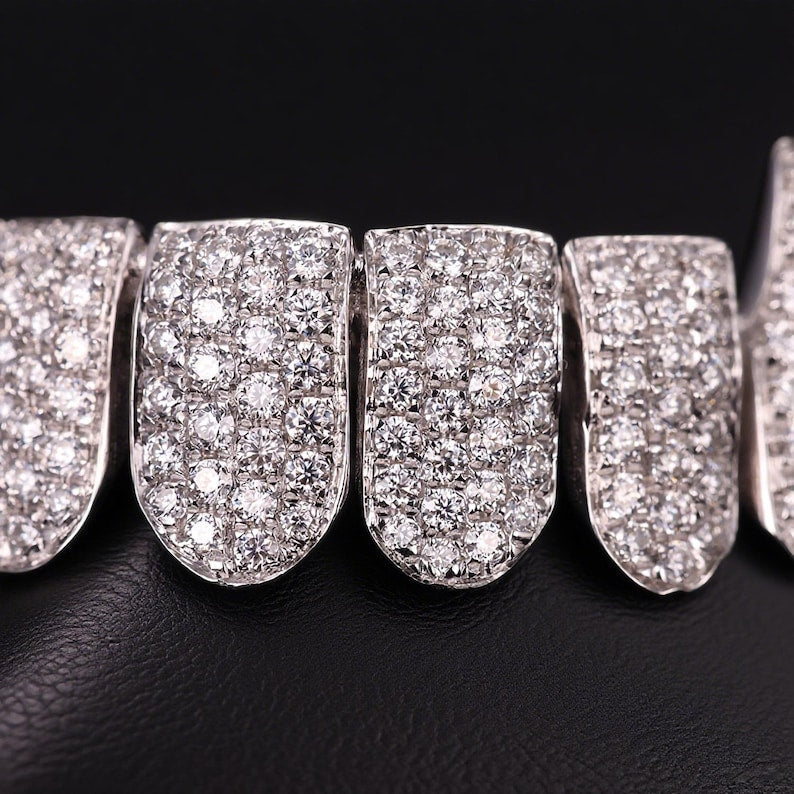 VVS Moissanite Diamond 925 Silver Iced Out Custom Hip Hop Grillz
