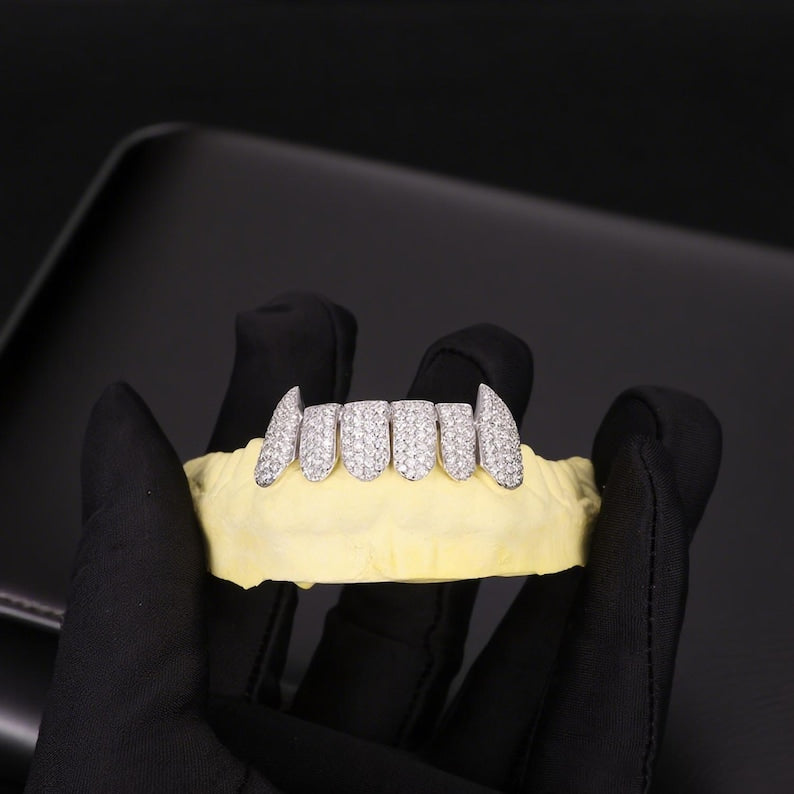 VVS Moissanite Diamond 925 Silver Iced Out Custom Hip Hop Grillz