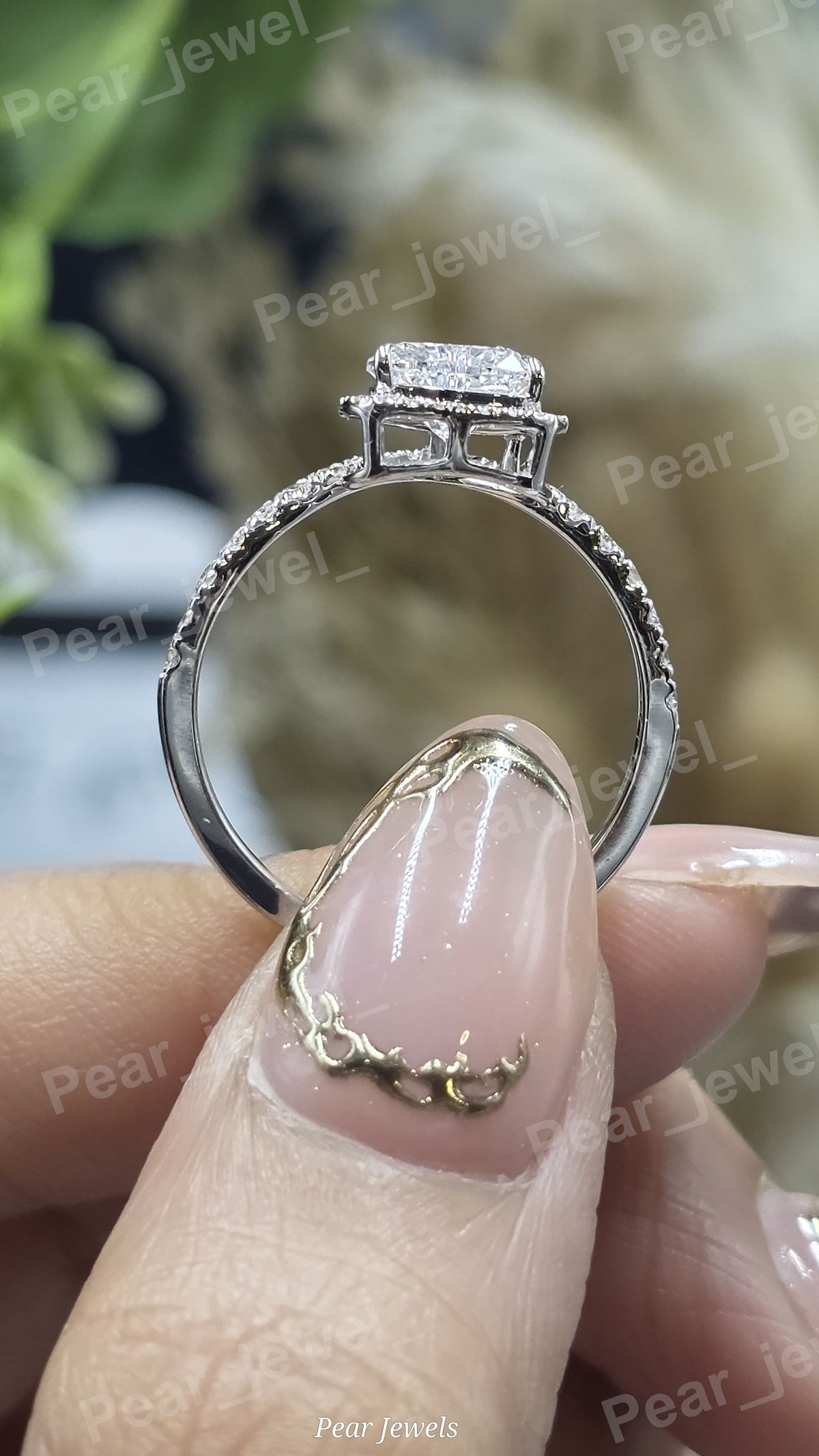 Iced Out Heart Shape Silver Luxury Ring Moissanite Diamond Statement Ring For Women