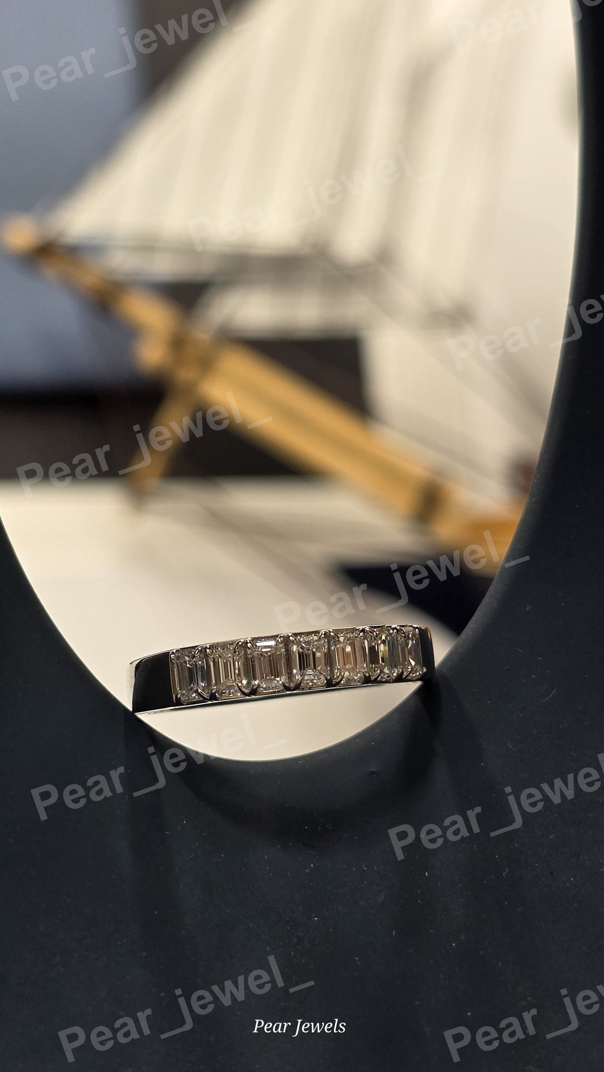 Baguette Cut Moissanite Diamond Iced Out Luxury Wedding Band For Women