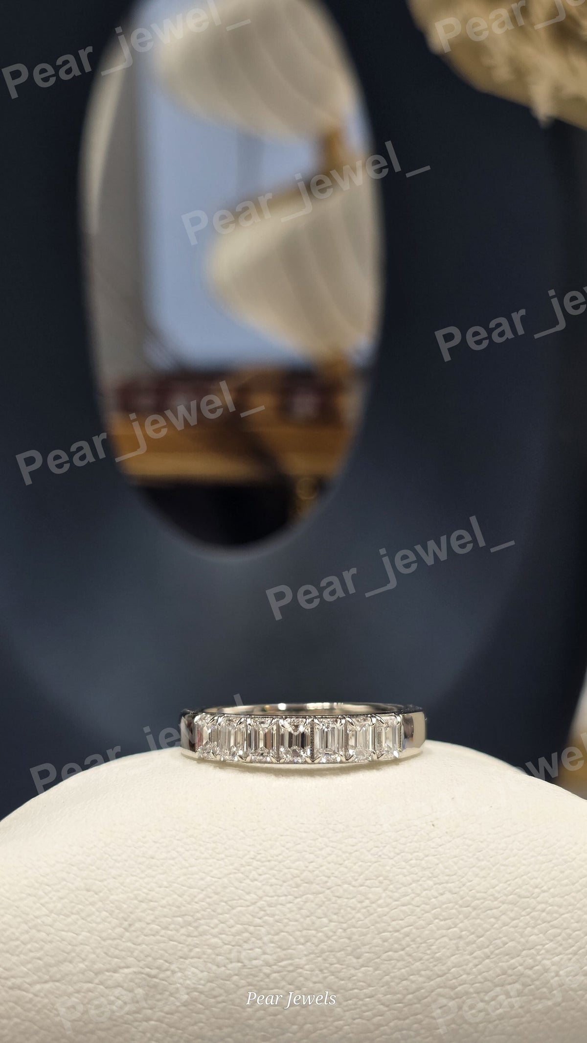 Baguette Cut Moissanite Diamond Iced Out Luxury Wedding Band For Women