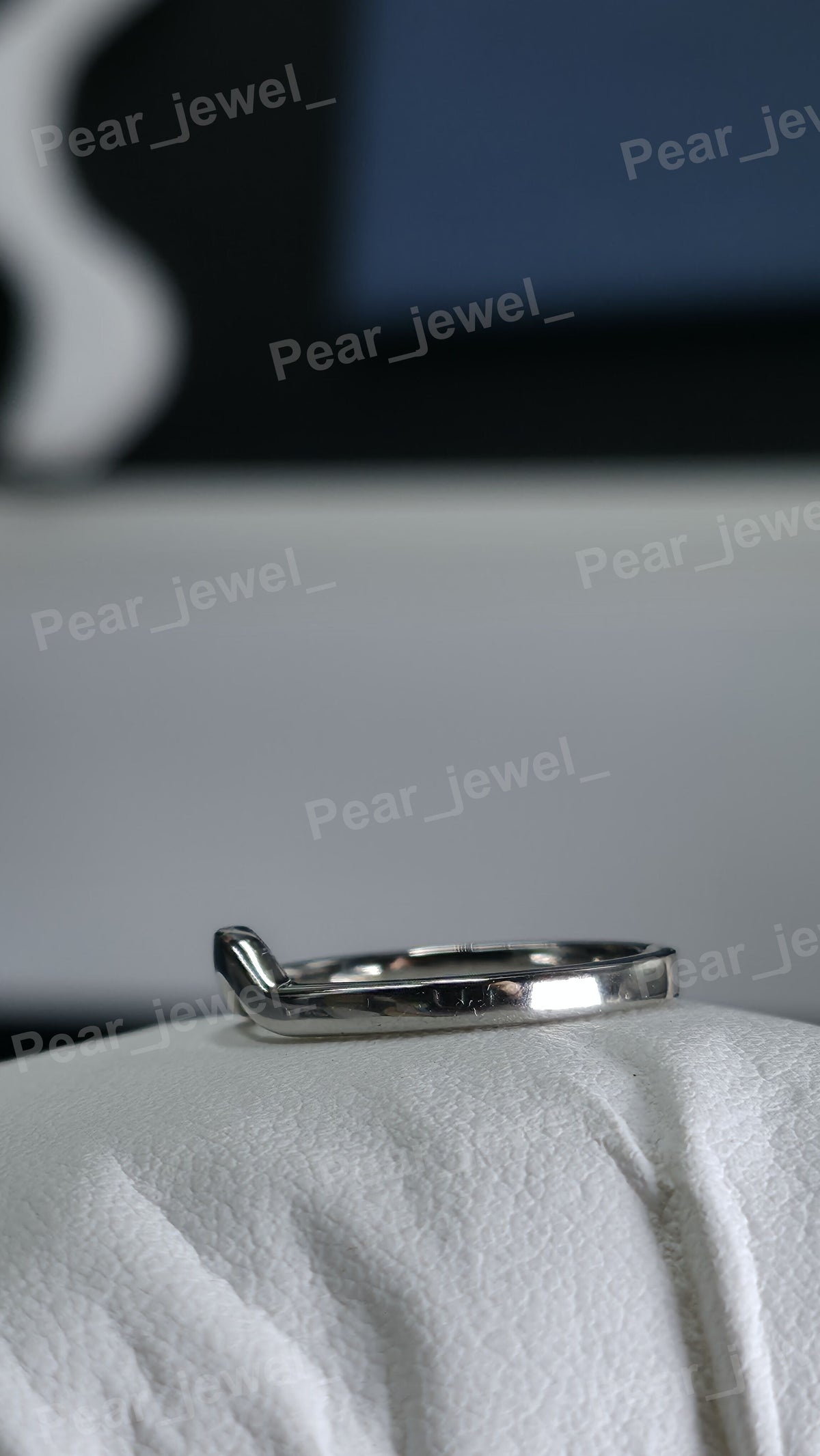925 Sterling Silver Wave Ring Minimalist Curved Wedding Band Gift for Her And Him