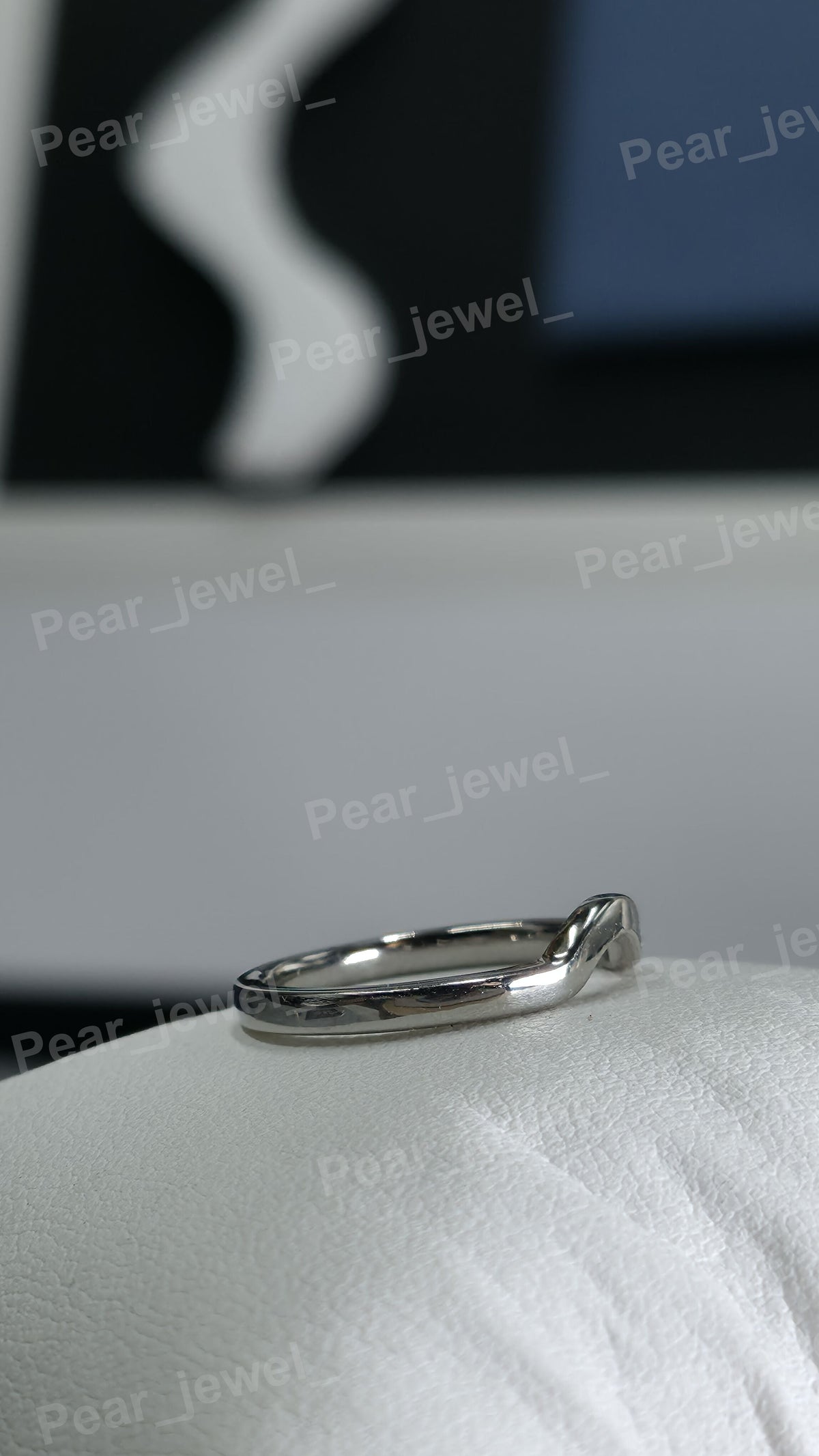 925 Sterling Silver Wave Ring Minimalist Curved Wedding Band Gift for Her And Him