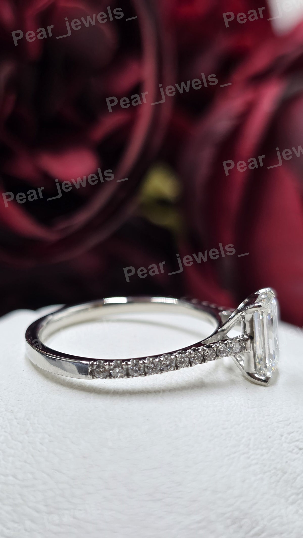 Iced Out 925 Silver Moissanite Diamond Eternity Women Every Day Wear Ring
