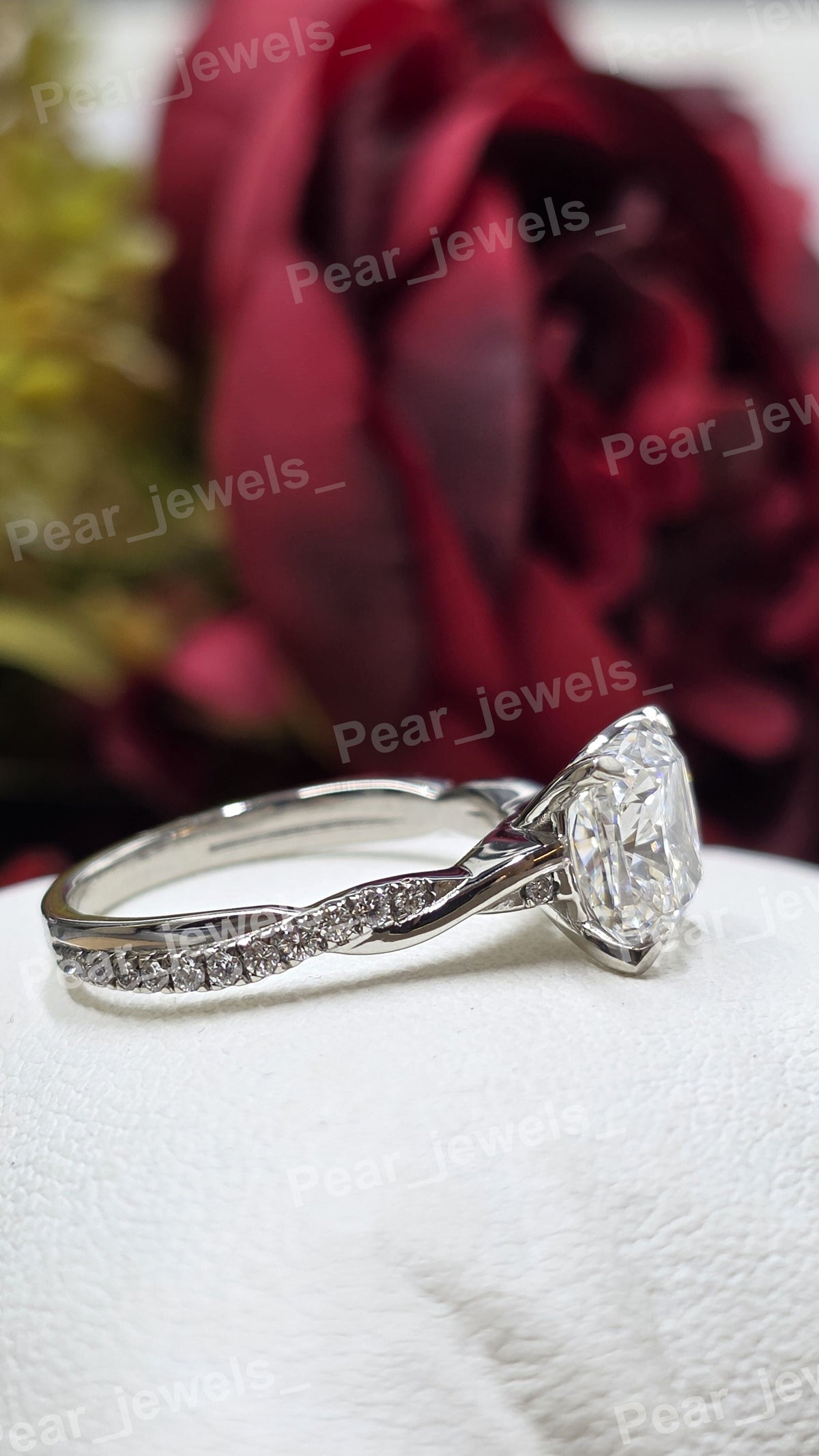 Iced Out 925 Silver Moissanite Diamond Eternity Women Every Day Wear Ring