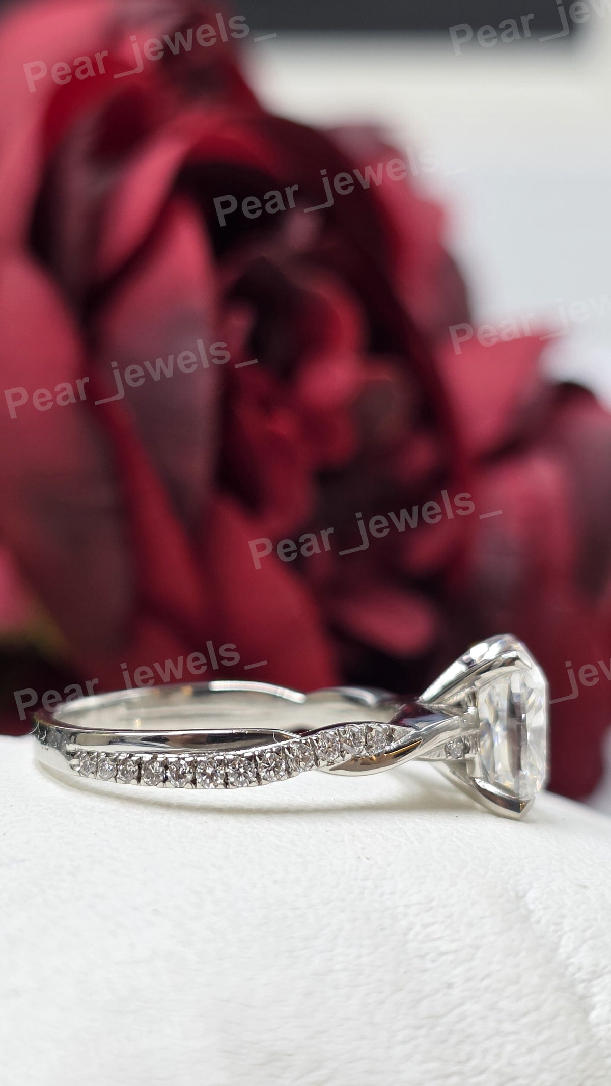 Iced Out 925 Silver Moissanite Diamond Eternity Women Every Day Wear Ring