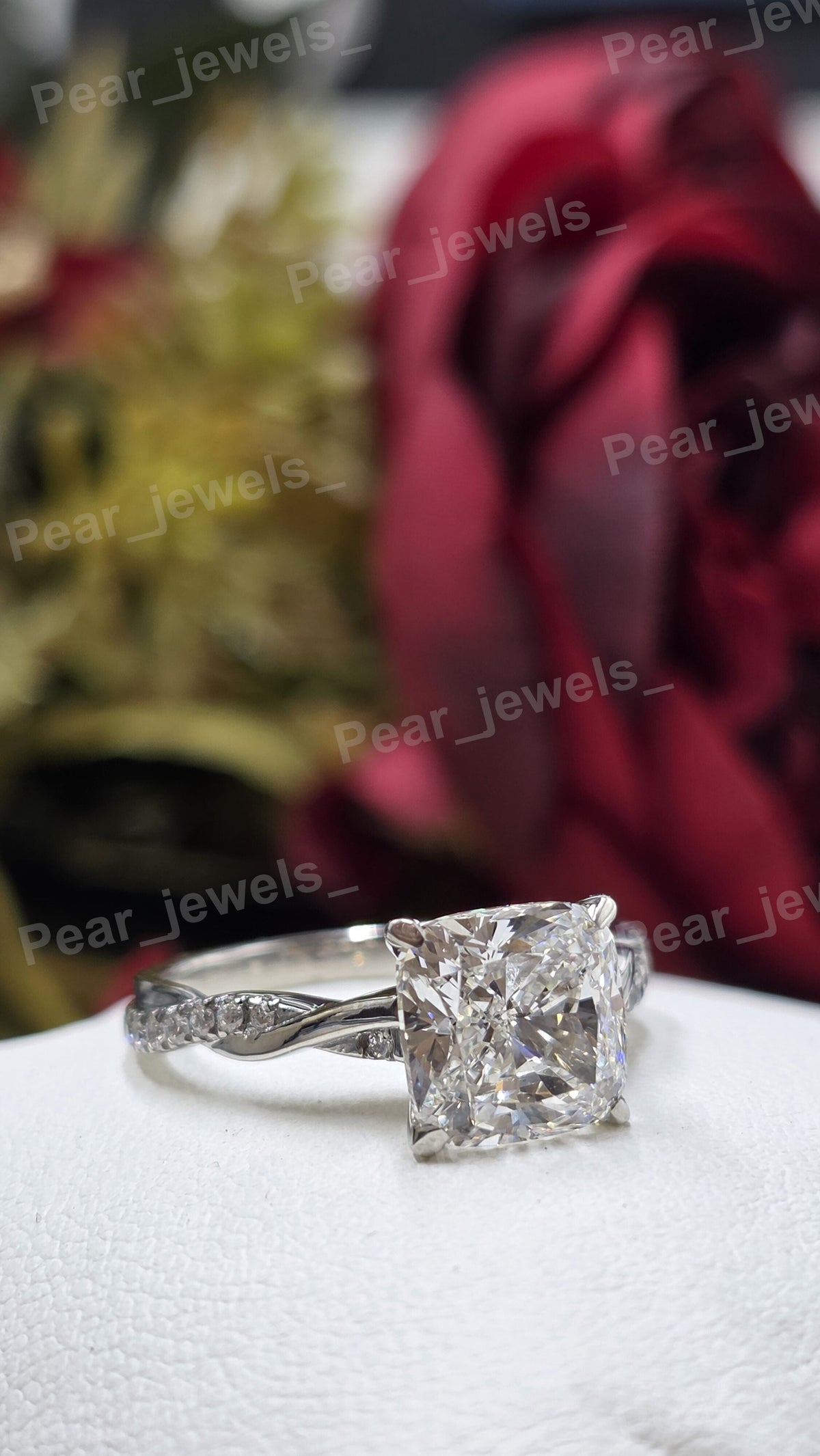 Iced Out 925 Silver Moissanite Diamond Eternity Women Every Day Wear Ring