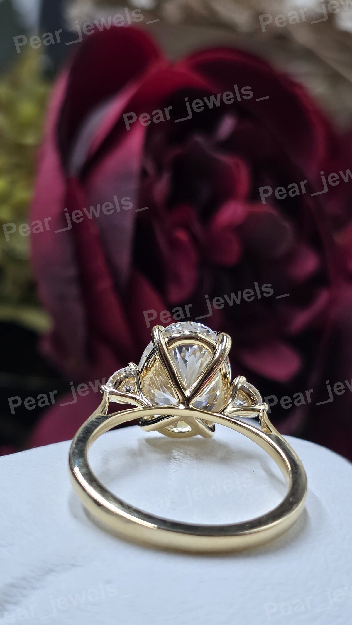 Iced Out 925 Sterling Silver Oval Cut Moissanite Diamond Engagement Women Wear Ring