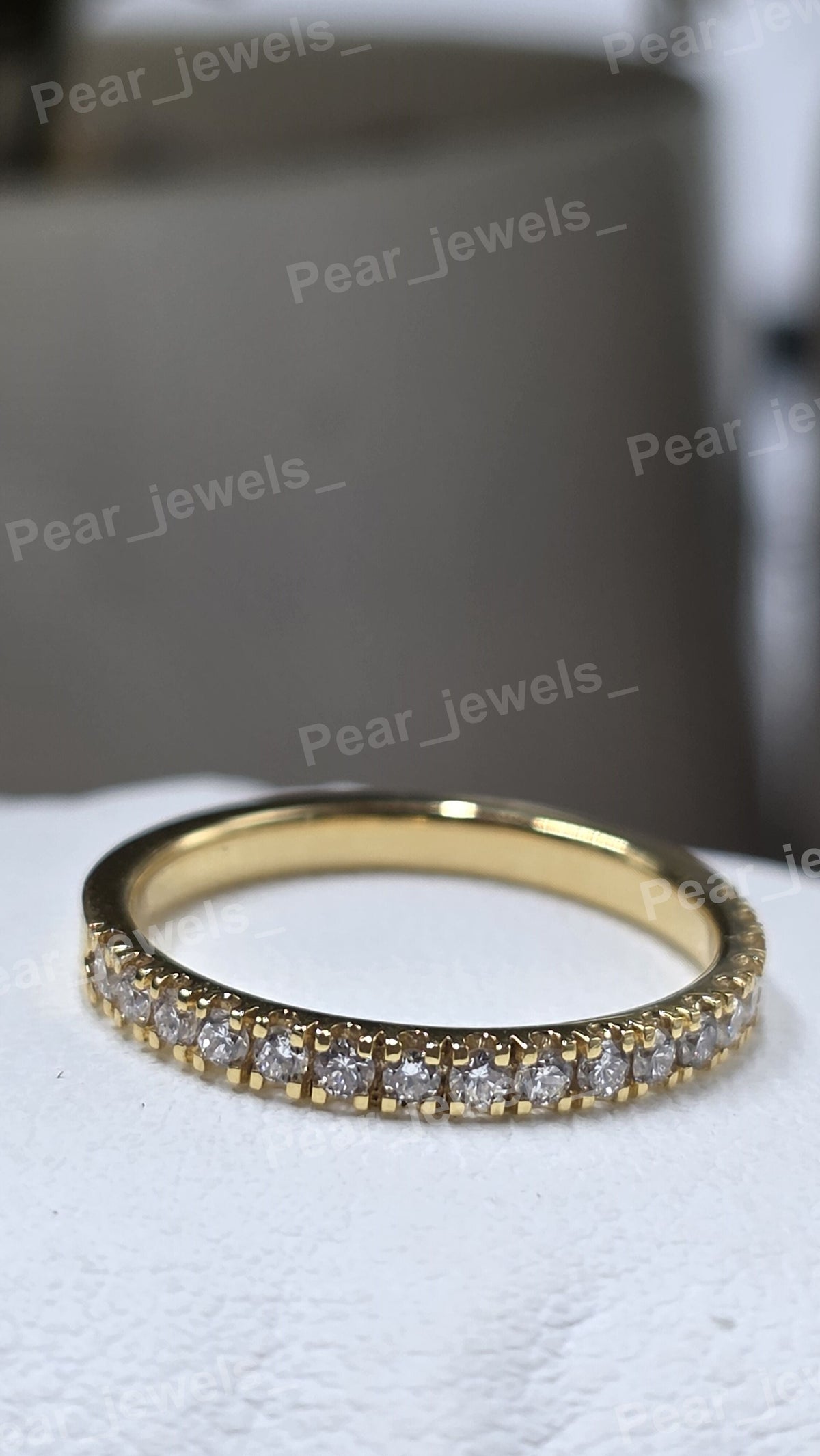 Round Cut VVS Moissanite Diamond 925 Silver Wedding Wear Band For Women