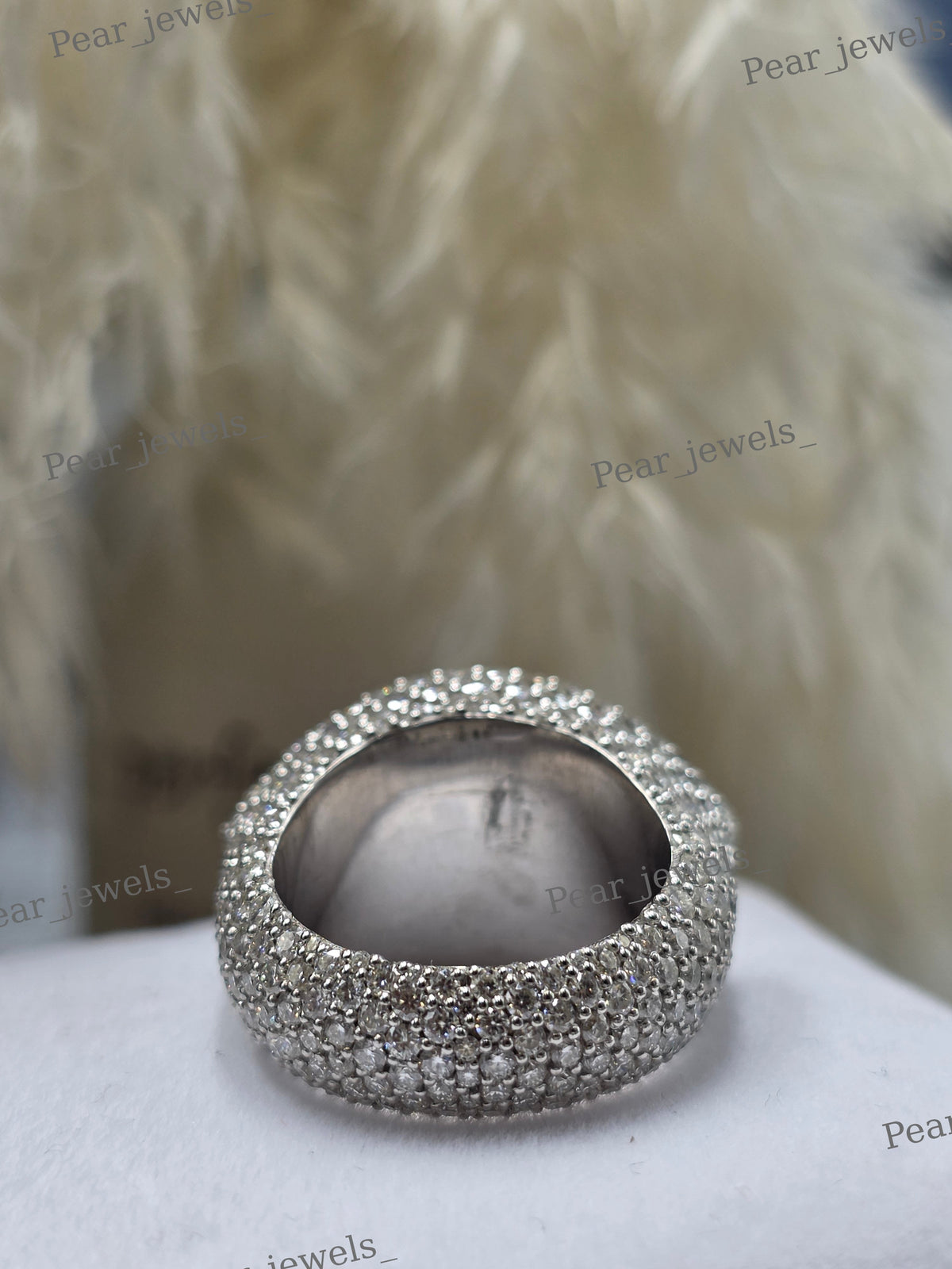 Eye Shape VVs Moissanite Diamond 925 Sterling Silver Ring For Party Wear
