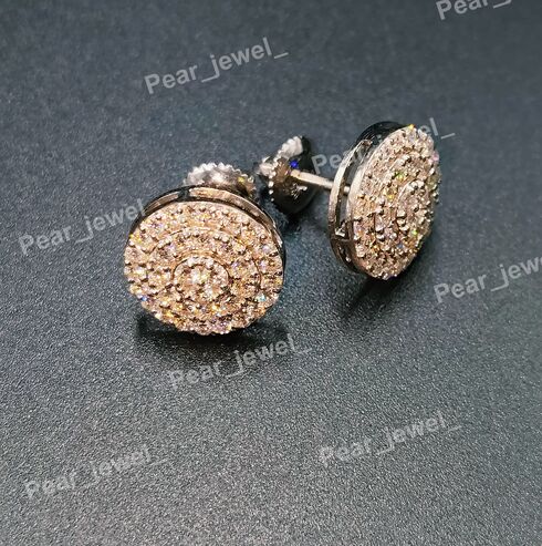 Iced Out VVS Moissanite Diamond Stud Earring For Women