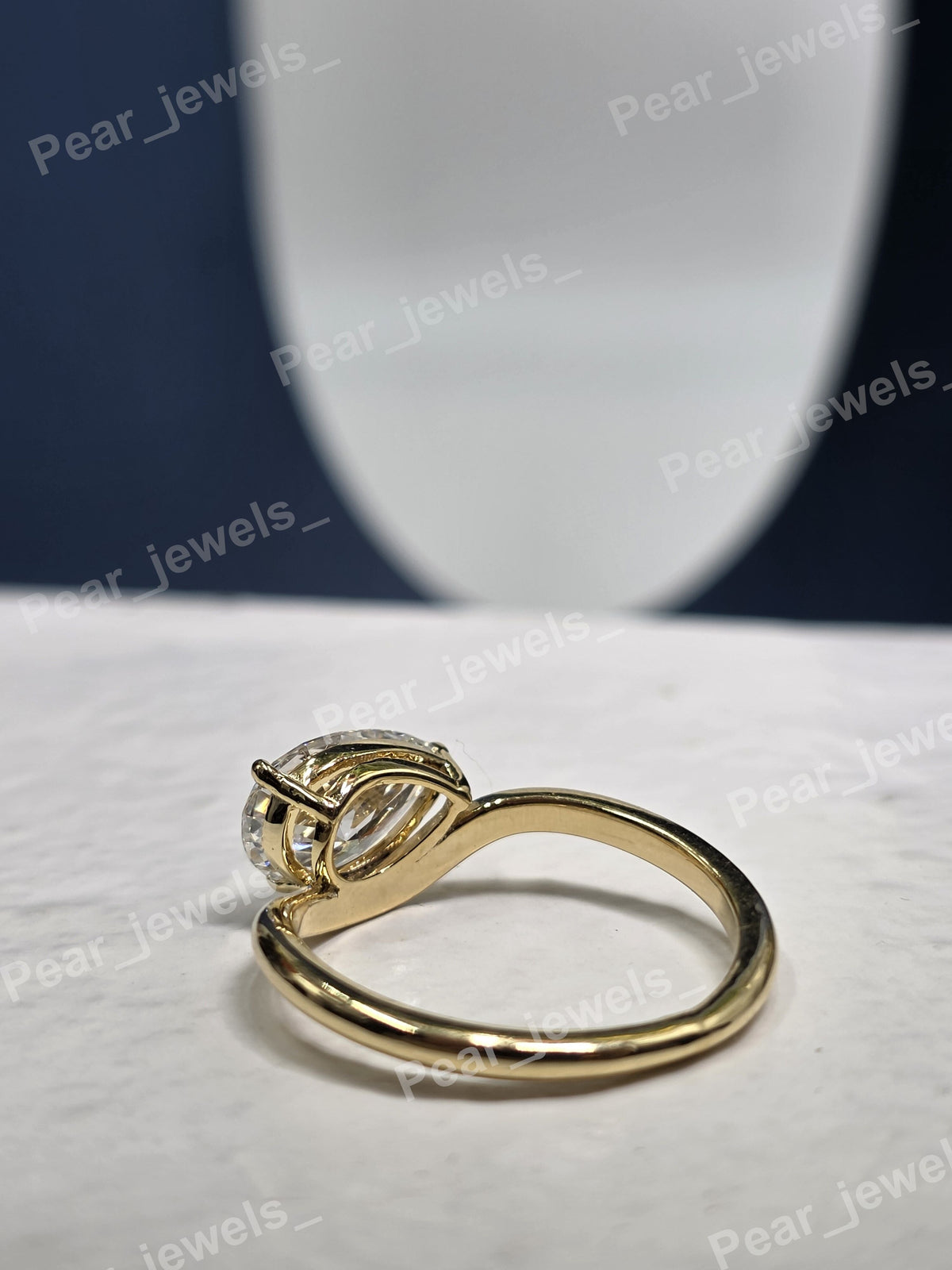 VVS Pear Cut Moissanite Diamond 925 Sterling Silver Luxury Statement Women Wear Ring