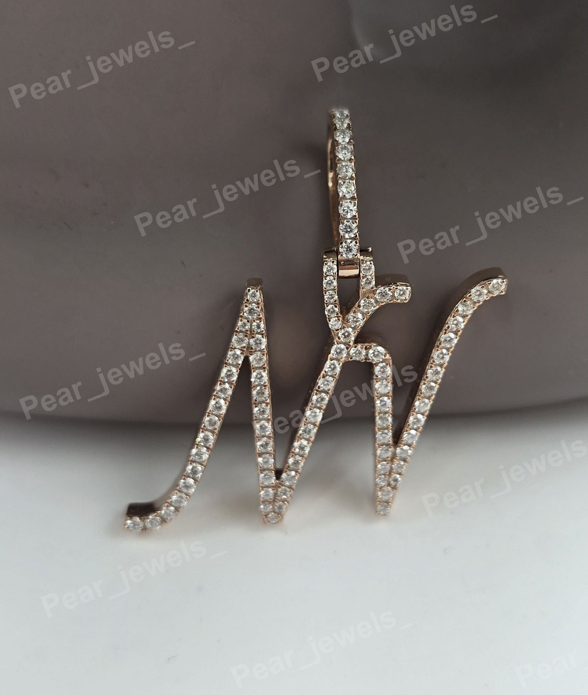 Iced Out 925 Sterling Silver Custom Letter VVS Moissanite Diamond Pendant For Unisex Party Wear