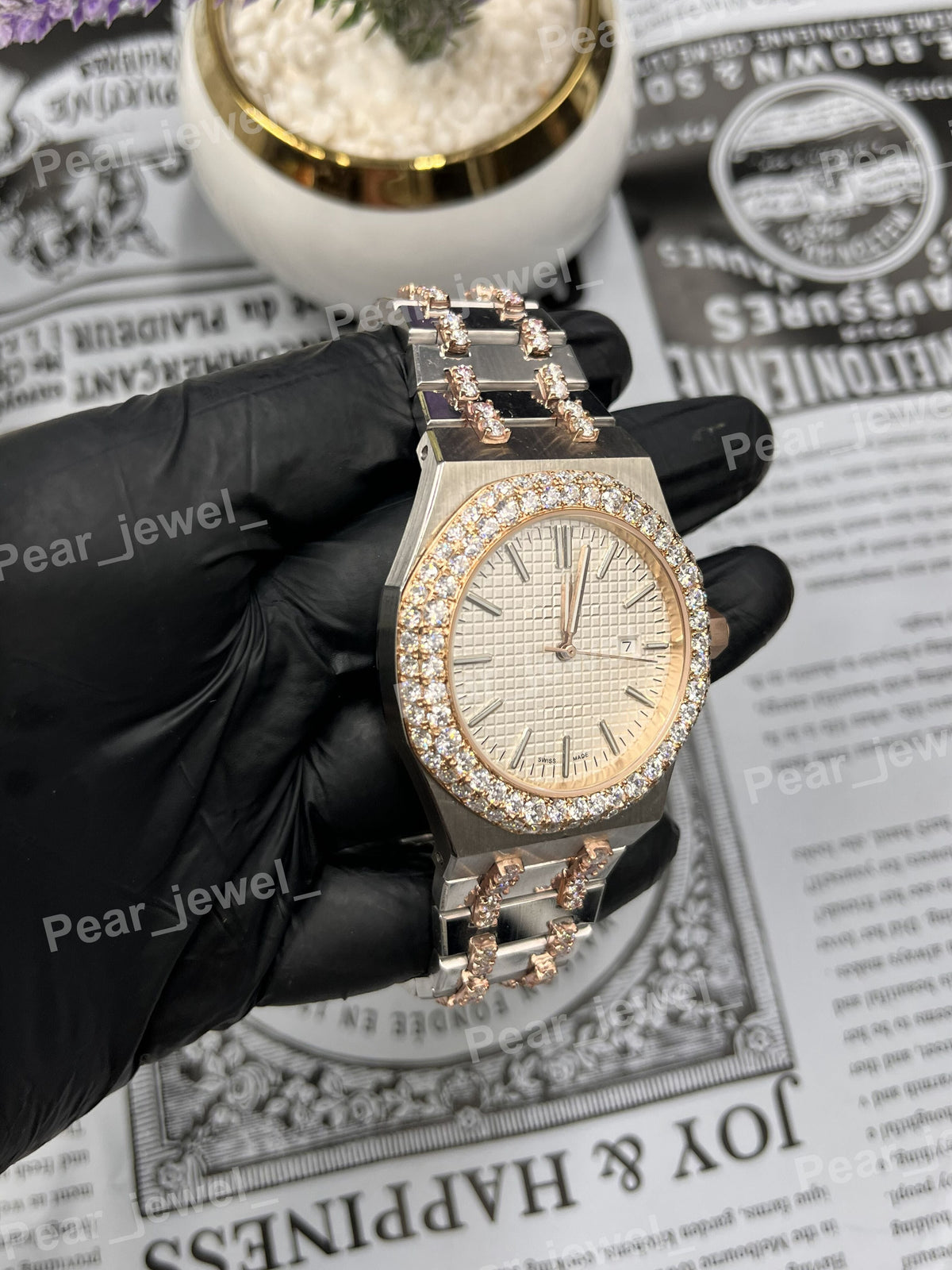 VVS Moissanite Diamond Iced Out Automatic HipHop Style Watch