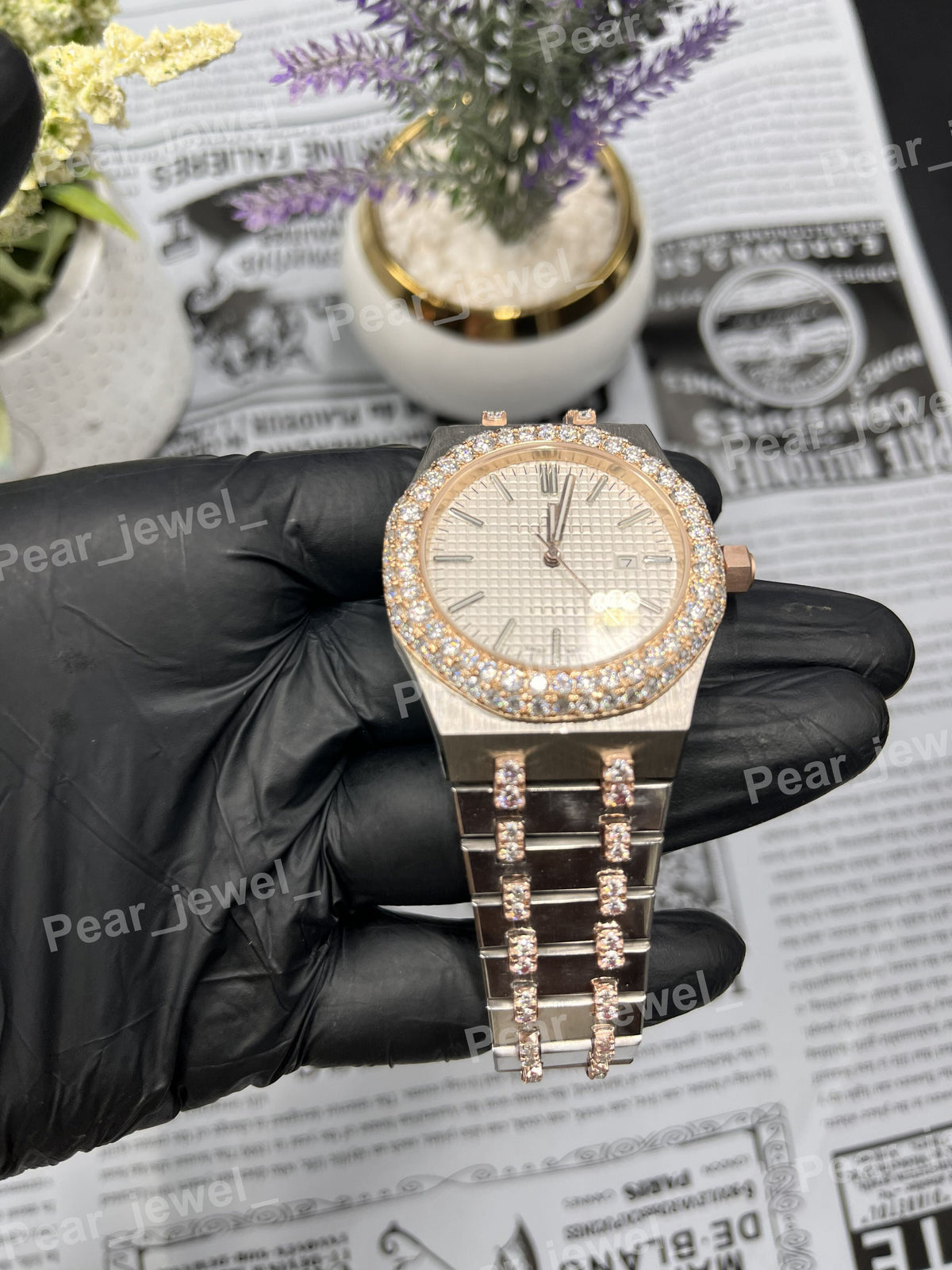 VVS Moissanite Diamond Iced Out Automatic HipHop Style Watch