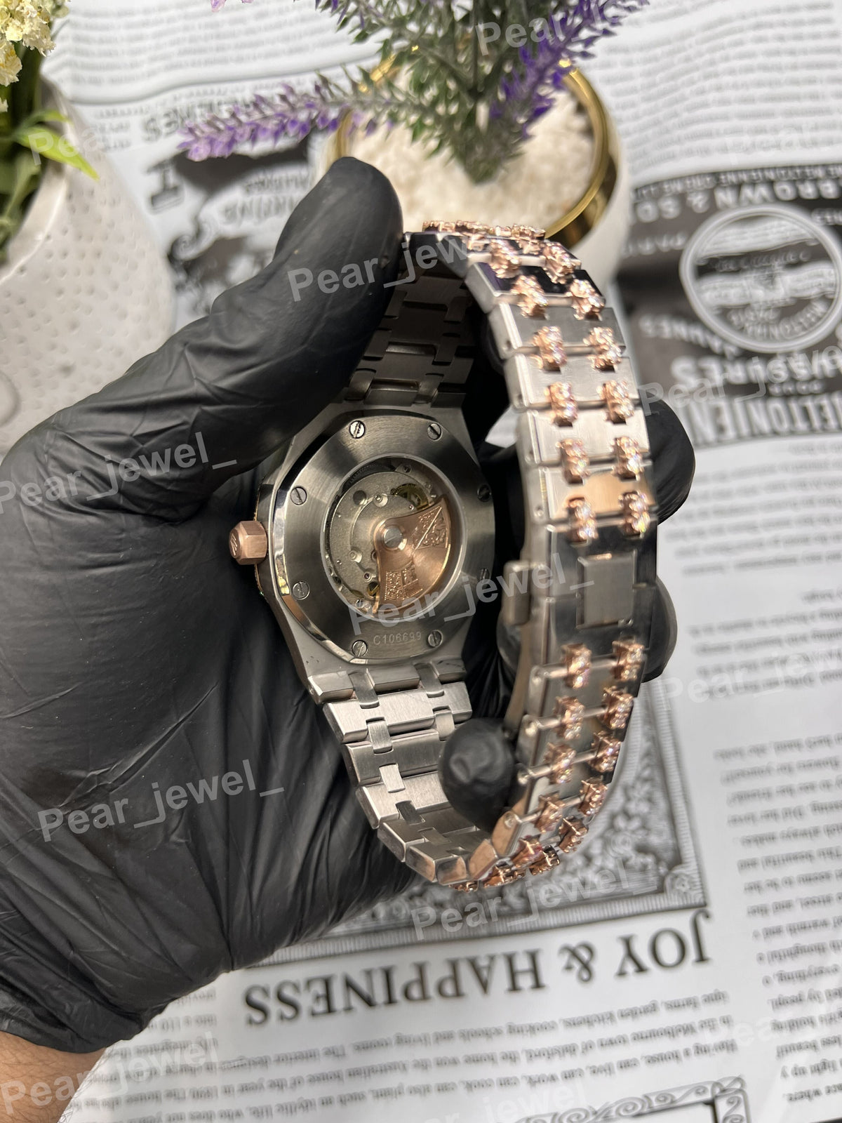 VVS Moissanite Diamond Iced Out Automatic HipHop Style Watch