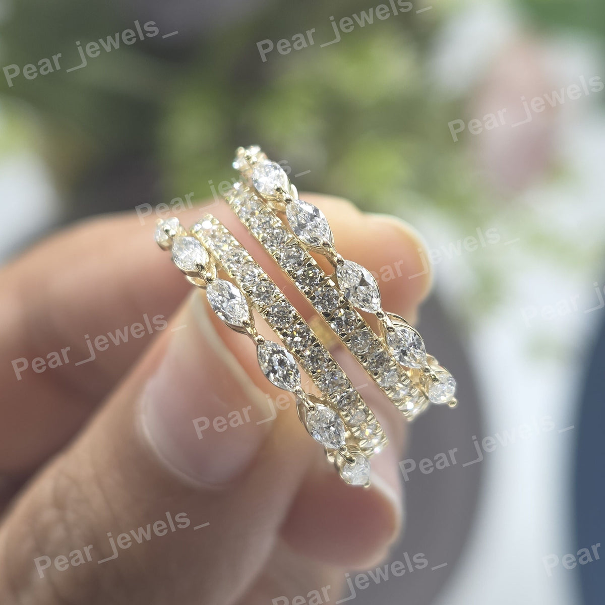 Emerald Cut Moissanite Iced Out 925 Silver Sparkling Wrist Wear Ring For Women