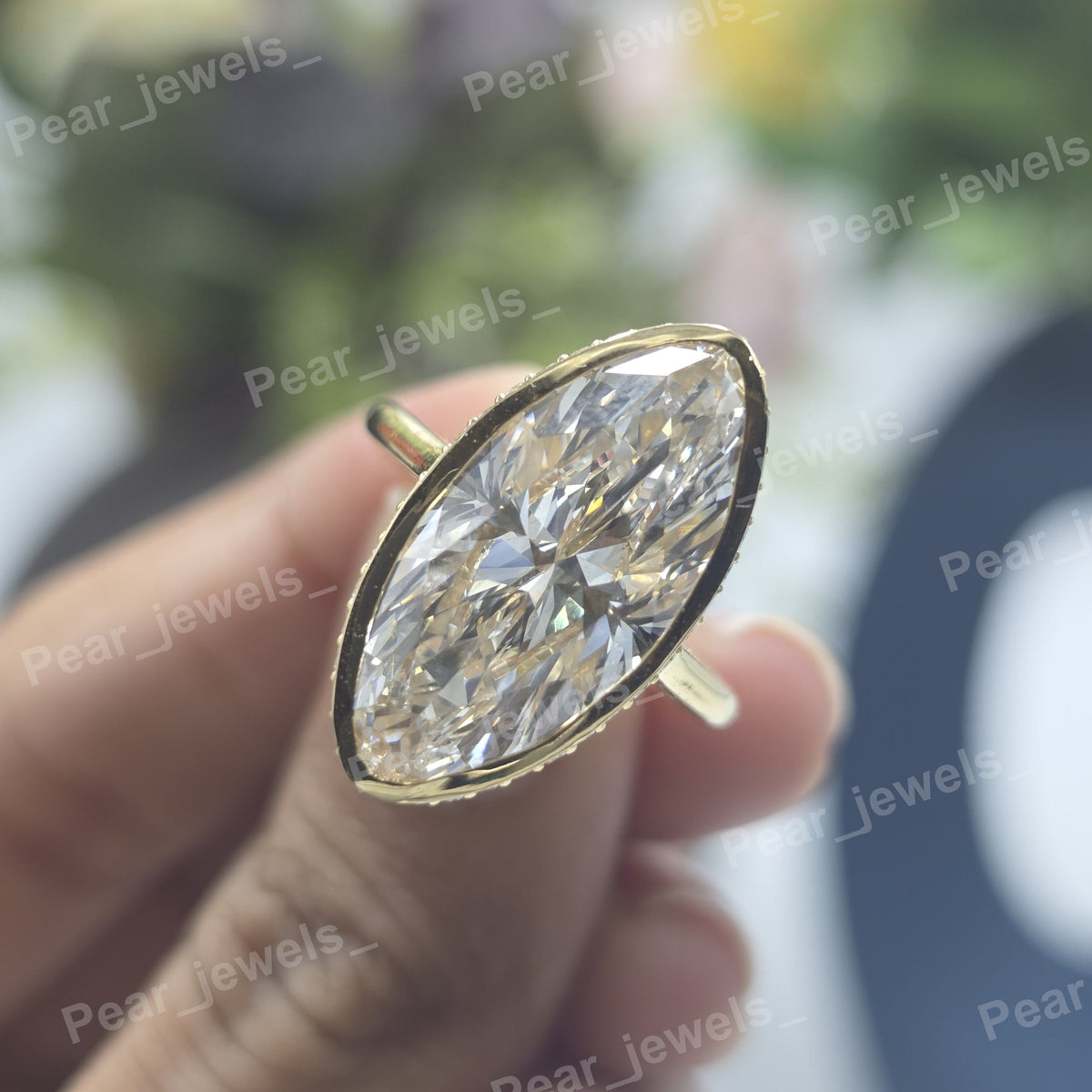 Iced Out 925 Sterling Silver Luxury Premium Moissanite Diamond Engagement Ring