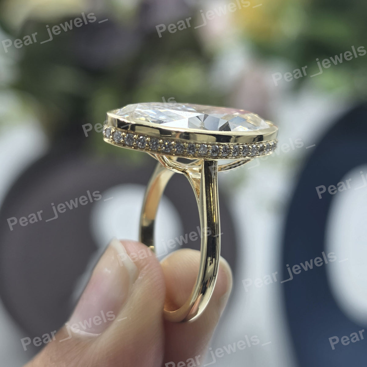 Iced Out 925 Sterling Silver Luxury Premium Moissanite Diamond Engagement Ring