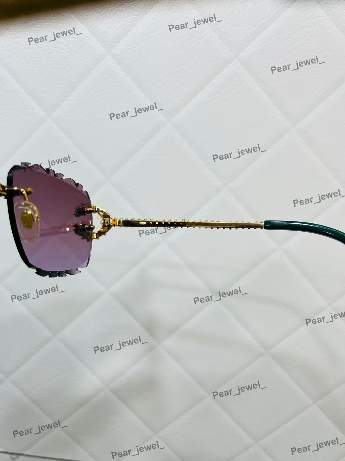 VVS Moissanite Diamond Silver Rimless Sunglasses Iced Out Glasses