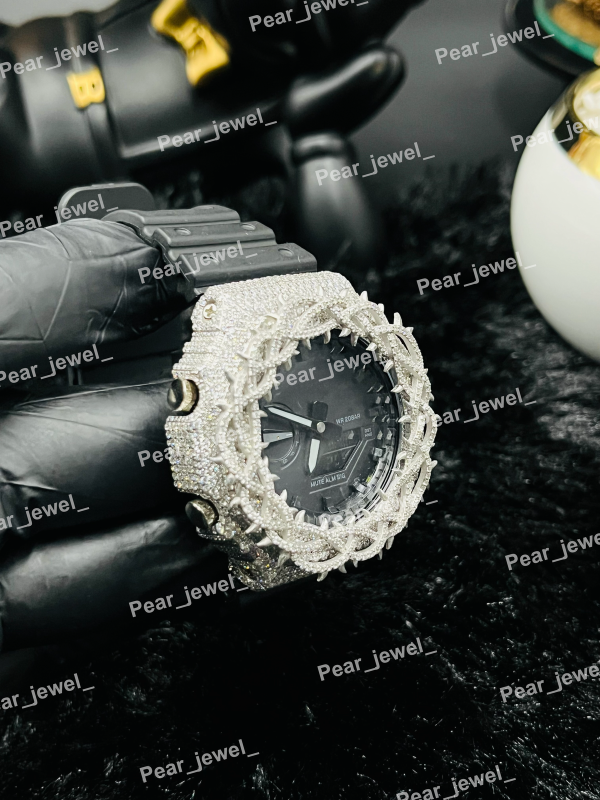 Iced Out Thorn Bezel Watch Hip Hop Luxury Statement Timepiece
