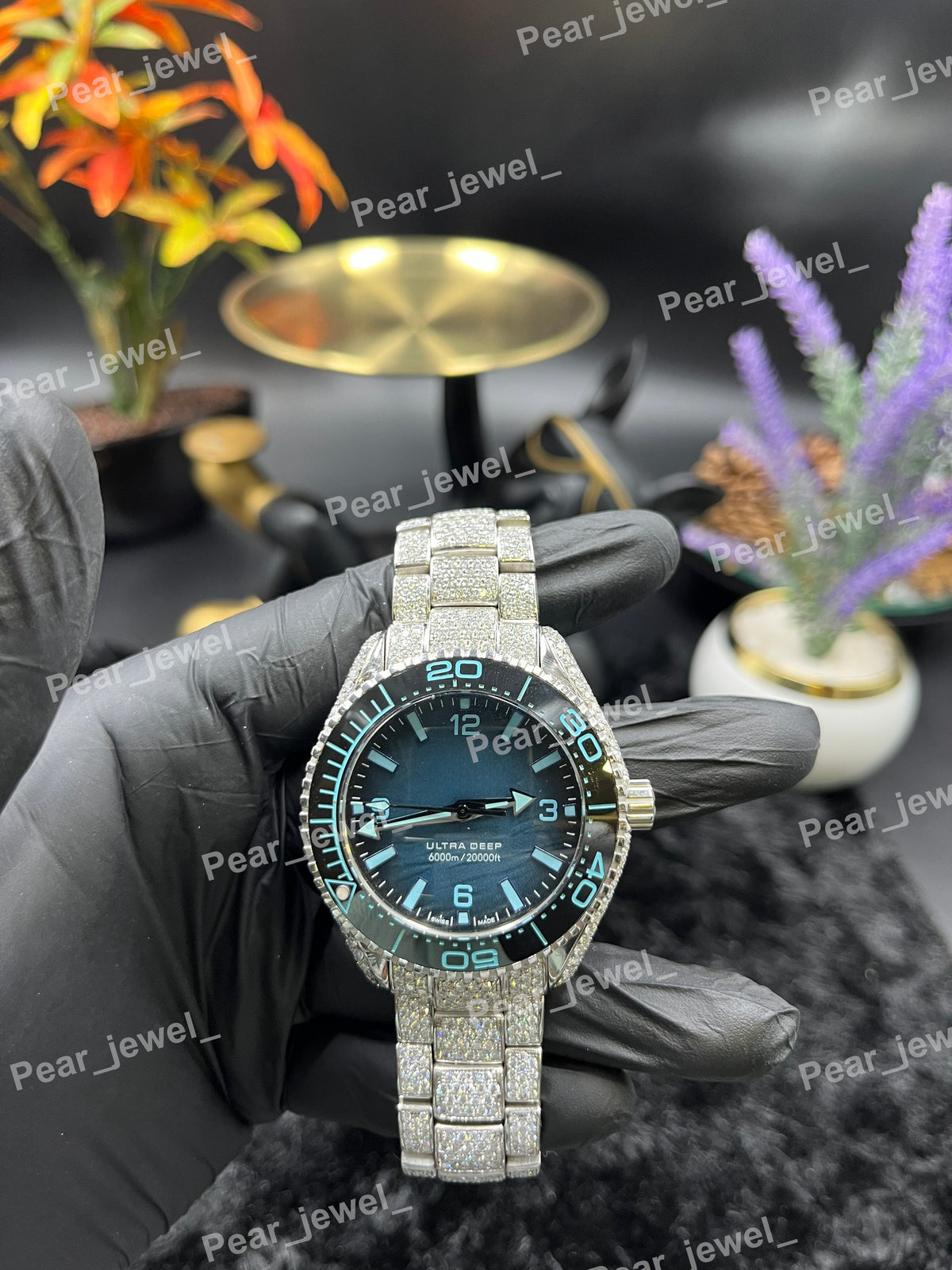 Iced Out VVS Moissanite Diamond Watch Stainless Steel watch