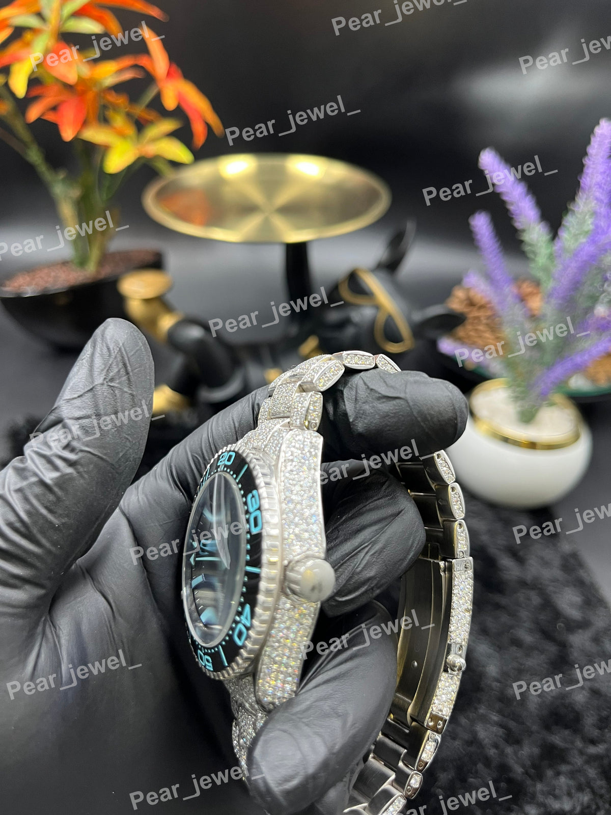 Iced Out VVS Moissanite Diamond Watch Stainless Steel watch