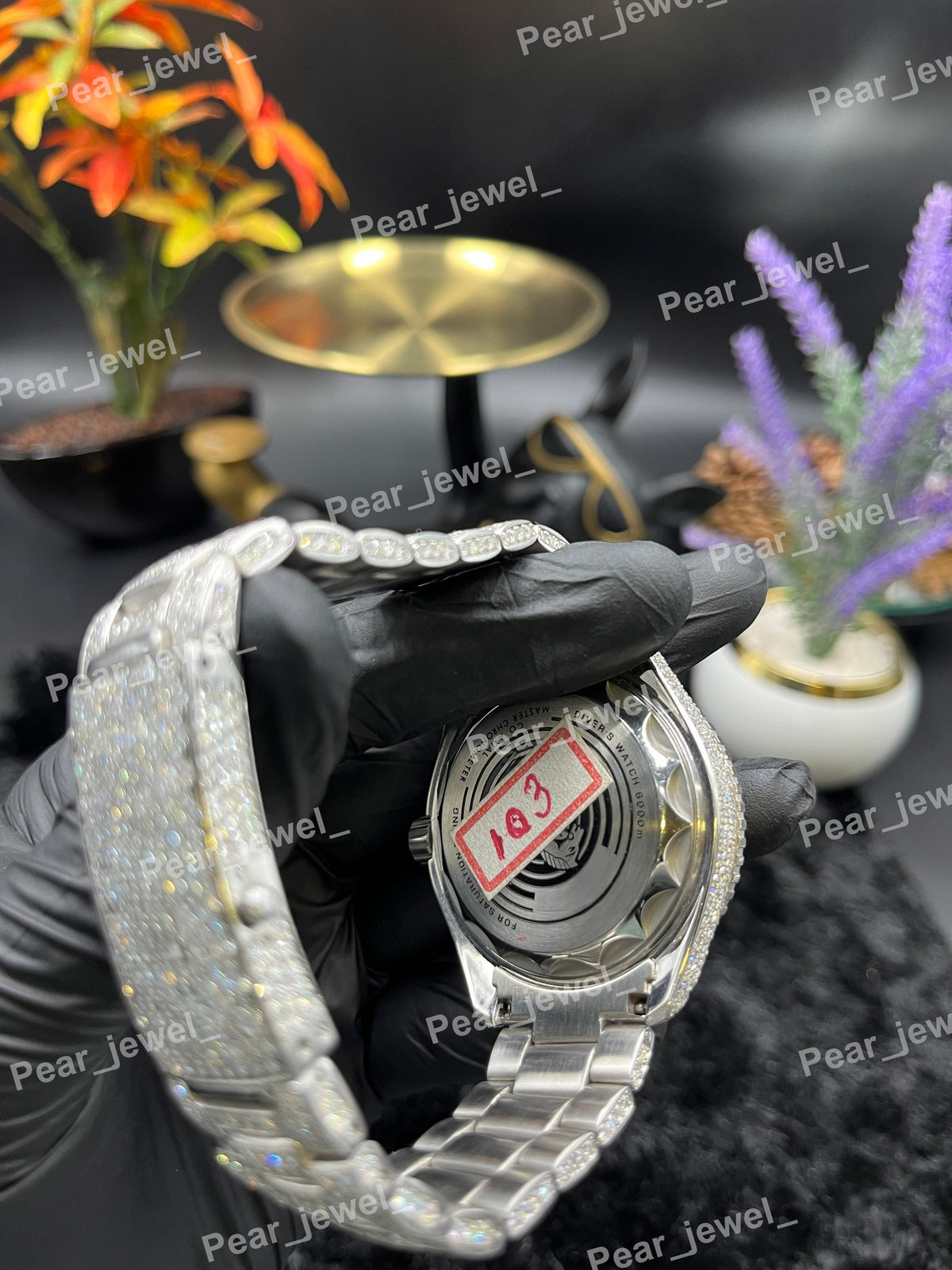 Iced Out VVS Moissanite Diamond Watch Stainless Steel watch
