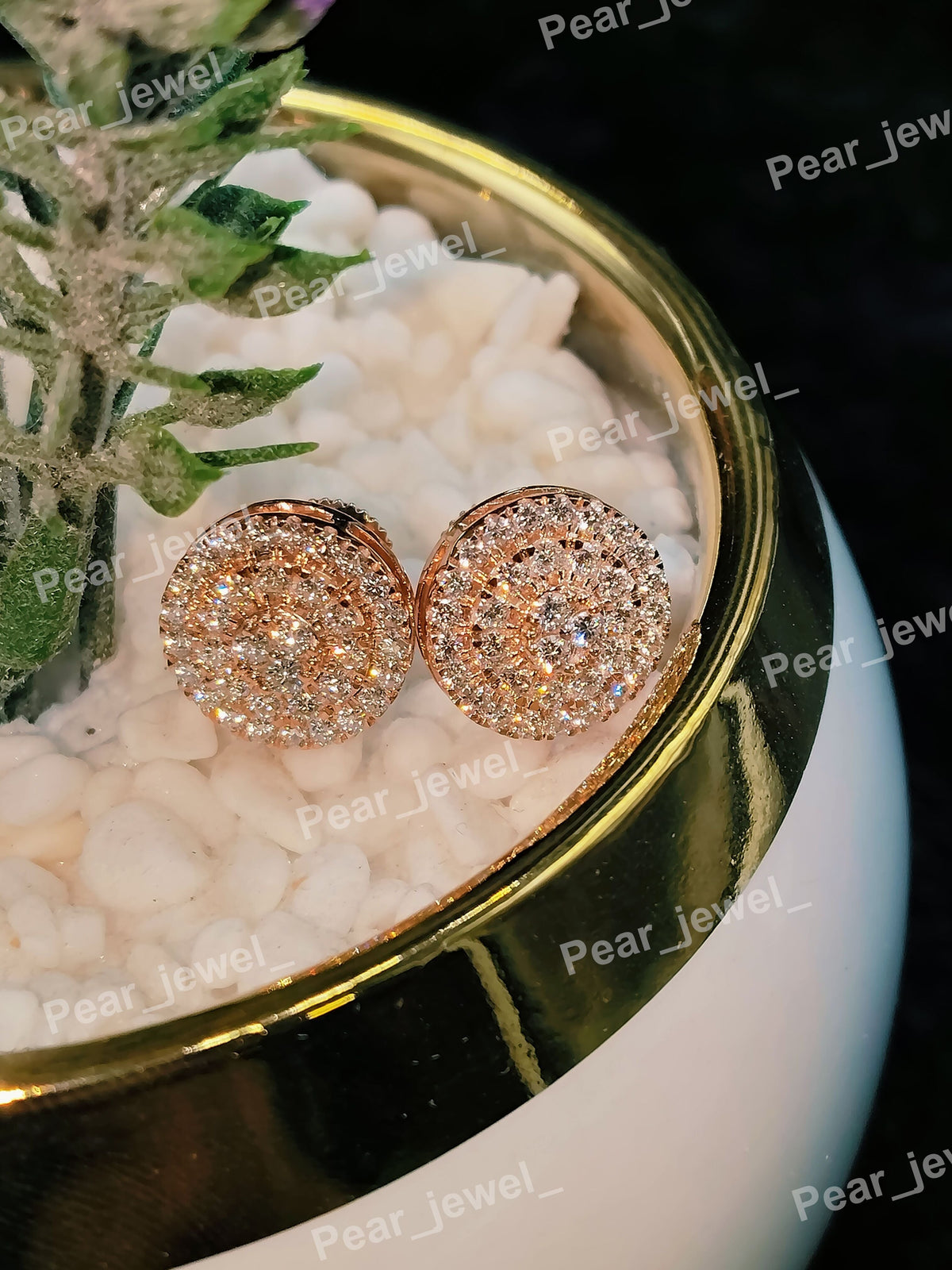 Iced Out VVS Moissanite Diamond Stud Earring For Women