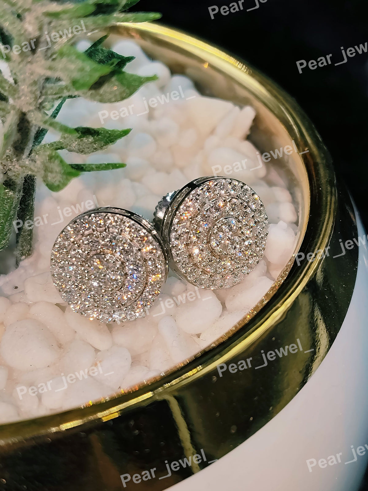 Iced Out VVS Moissanite Diamond Stud Earring For Women