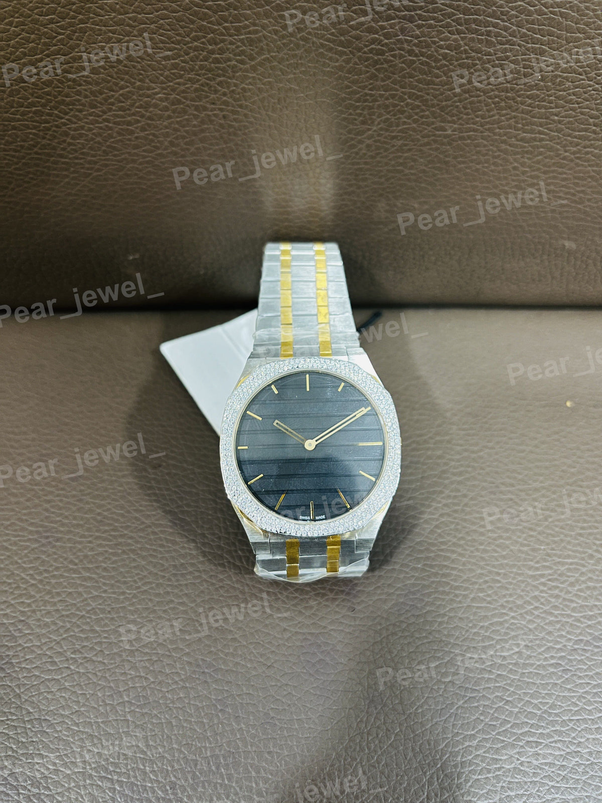 Iced Out Watch Moissanite Diamond Stainless Steel Watch